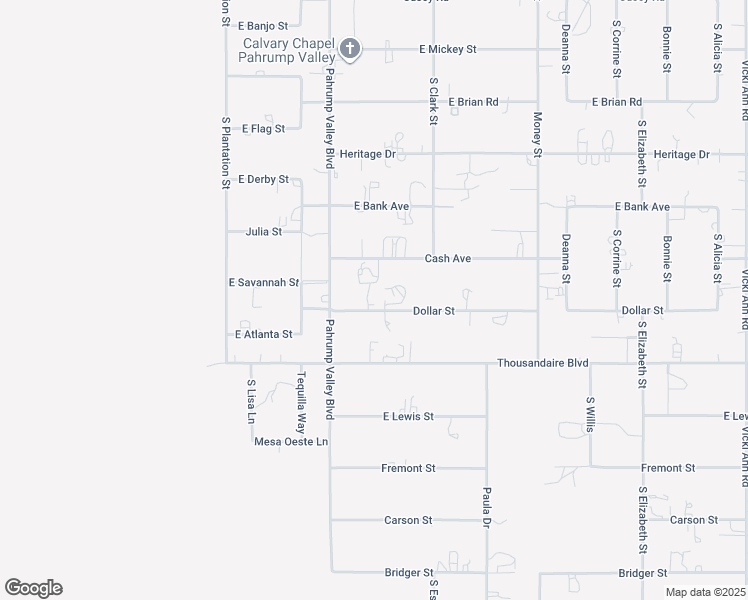 map of restaurants, bars, coffee shops, grocery stores, and more near 1141 Dollar Street in Pahrump