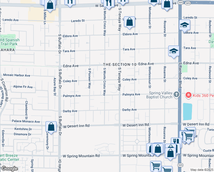 map of restaurants, bars, coffee shops, grocery stores, and more near 7385 Heron Canyon Ct in Las Vegas
