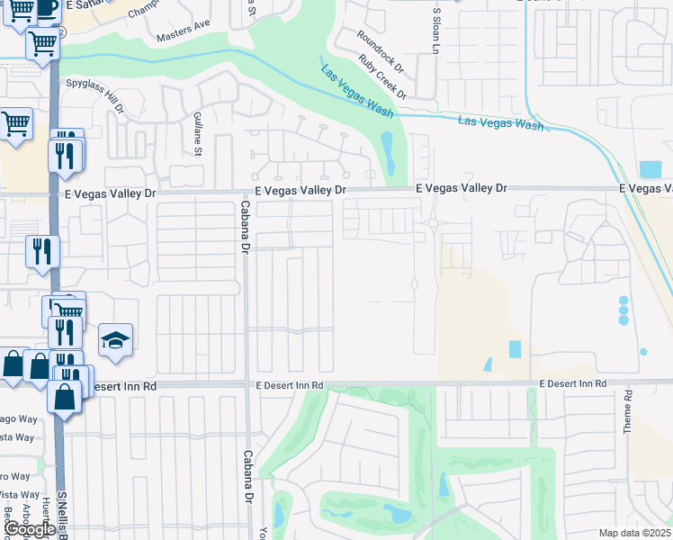 map of restaurants, bars, coffee shops, grocery stores, and more near 3052 Gavilan Lane in Las Vegas