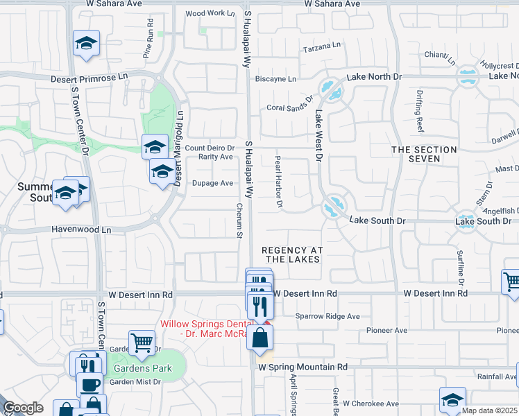 map of restaurants, bars, coffee shops, grocery stores, and more near 10024 Sail Landing Court in Las Vegas