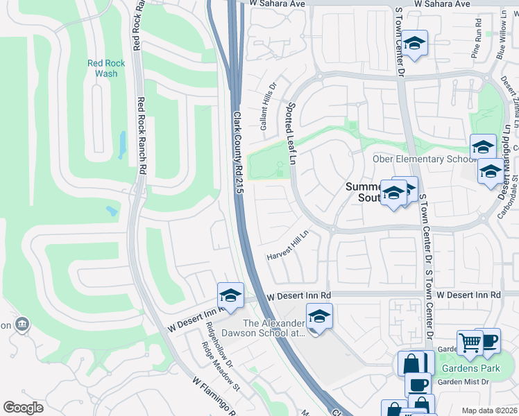 map of restaurants, bars, coffee shops, grocery stores, and more near 3090 Lenoir Street in Las Vegas