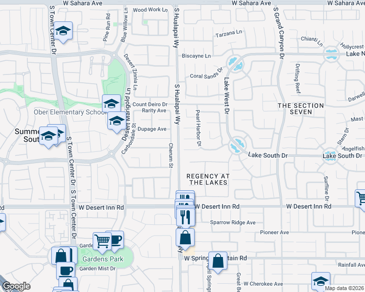 map of restaurants, bars, coffee shops, grocery stores, and more near 3204 Cherum Street in Las Vegas