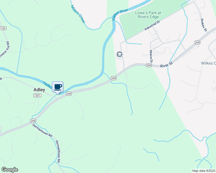 map of restaurants, bars, coffee shops, grocery stores, and more near 2415 North Carolina 268 in Wilkesboro