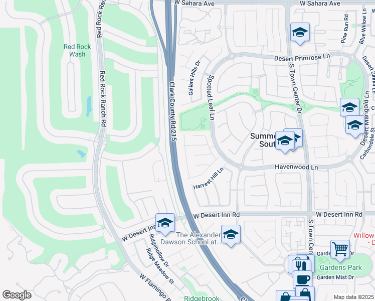 map of restaurants, bars, coffee shops, grocery stores, and more near 3066 Lenoir Street in Las Vegas