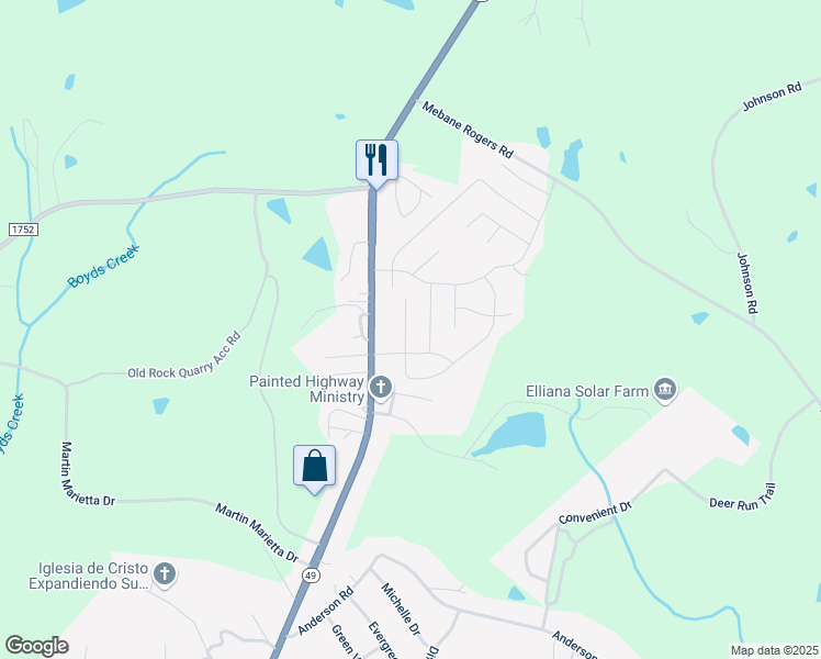 map of restaurants, bars, coffee shops, grocery stores, and more near 102 Calhoun Place in Burlington
