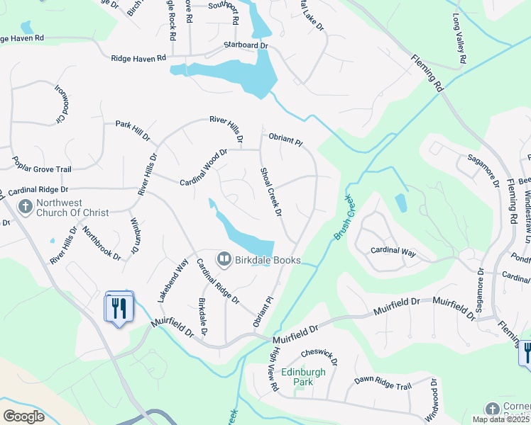 map of restaurants, bars, coffee shops, grocery stores, and more near 3306 Mill Spring Court in Greensboro