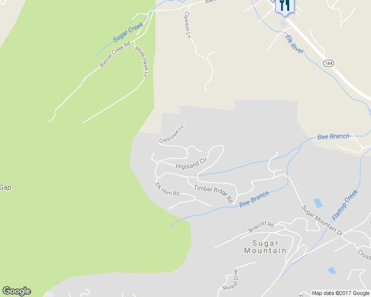 map of restaurants, bars, coffee shops, grocery stores, and more near 30 Crestview Lane in Banner Elk