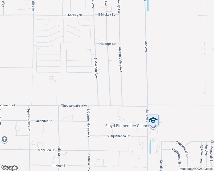 map of restaurants, bars, coffee shops, grocery stores, and more near 5900 Sunland Avenue in Pahrump