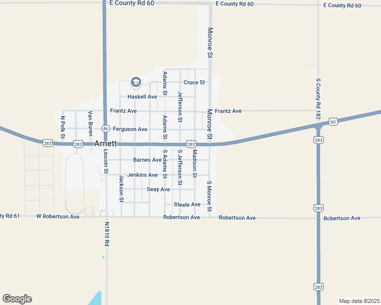 map of restaurants, bars, coffee shops, grocery stores, and more near 155 Renfrow Avenue in Arnett