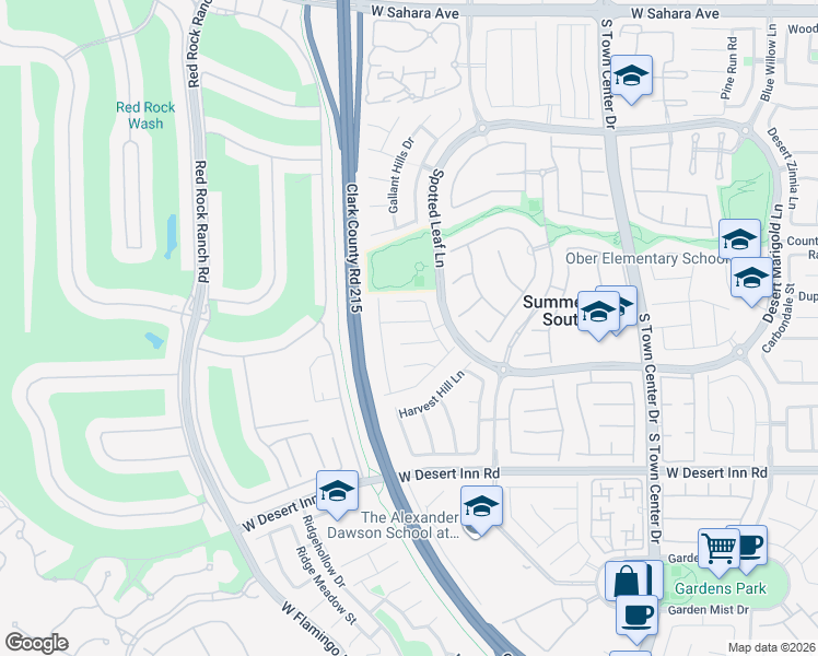 map of restaurants, bars, coffee shops, grocery stores, and more near 11033 Ashboro Avenue in Las Vegas