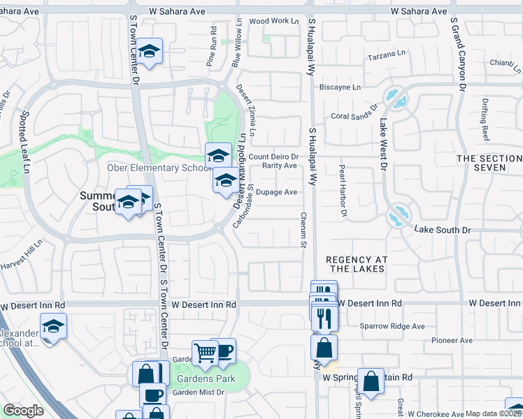 map of restaurants, bars, coffee shops, grocery stores, and more near 10279 Dupage Avenue in Las Vegas