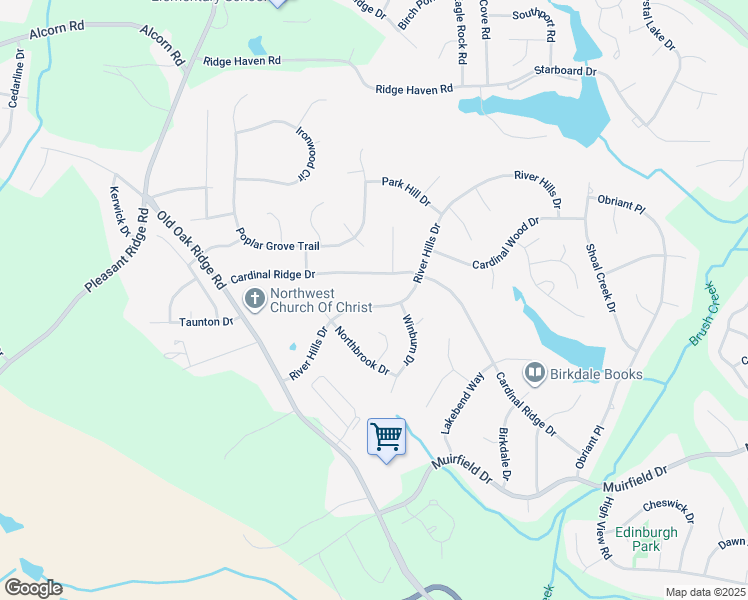 map of restaurants, bars, coffee shops, grocery stores, and more near 6716 River Hills Drive in Greensboro