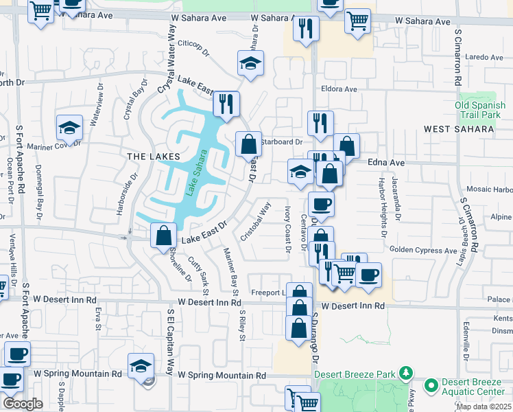 map of restaurants, bars, coffee shops, grocery stores, and more near 3112 Mediterranean Drive in Las Vegas