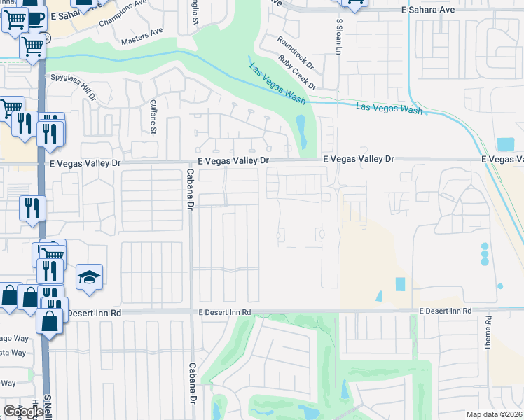map of restaurants, bars, coffee shops, grocery stores, and more near 2996 Gavilan Lane in Las Vegas