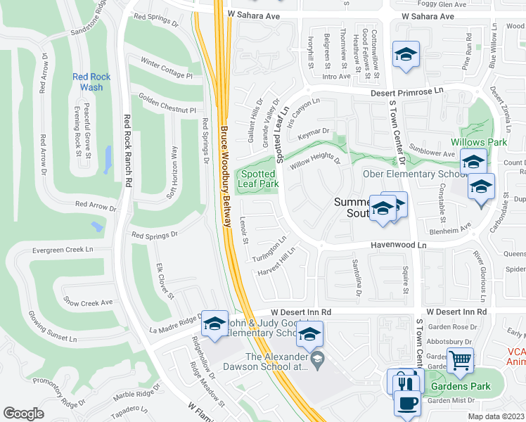 map of restaurants, bars, coffee shops, grocery stores, and more near 11026 Ashboro Avenue in Las Vegas