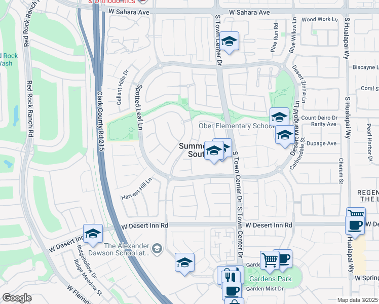 map of restaurants, bars, coffee shops, grocery stores, and more near 3041 Hammerwood Drive in Las Vegas