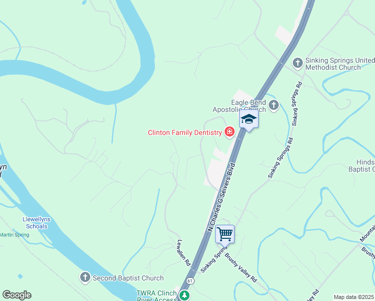 map of restaurants, bars, coffee shops, grocery stores, and more near 112 Iroquois Lane in Clinton