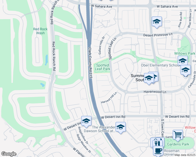 map of restaurants, bars, coffee shops, grocery stores, and more near 3040 Lenoir Street in Las Vegas