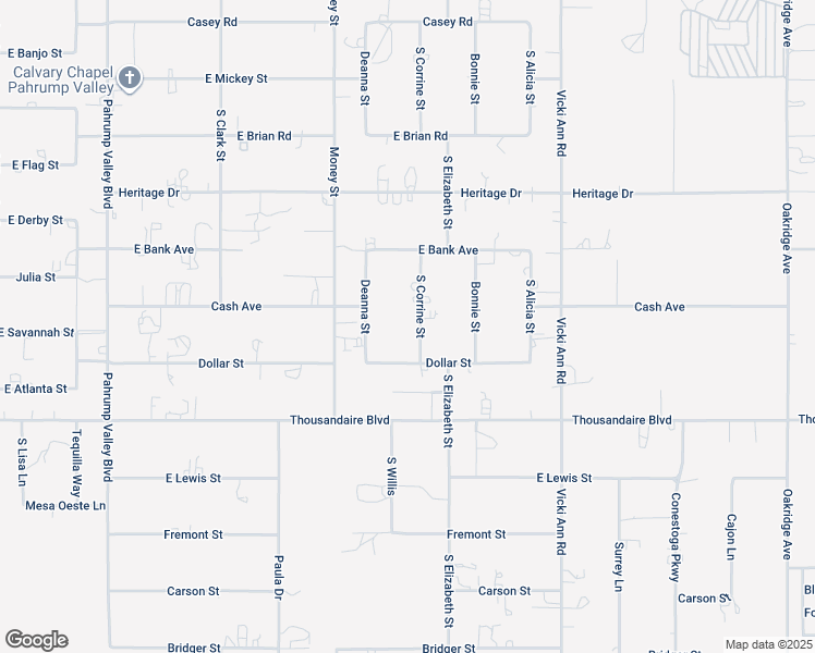 map of restaurants, bars, coffee shops, grocery stores, and more near 5800 South Corrine Street in Pahrump
