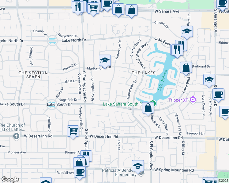 map of restaurants, bars, coffee shops, grocery stores, and more near 3109 Port Side Drive in Las Vegas