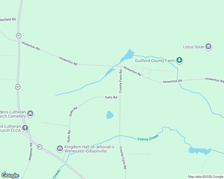 map of restaurants, bars, coffee shops, grocery stores, and more near 3107 County Farm Road in Gibsonville