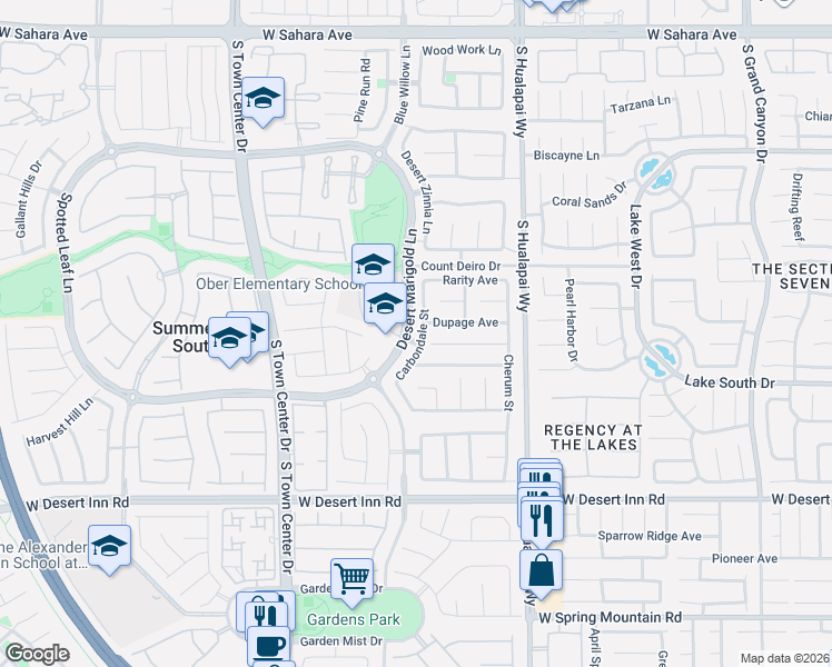 map of restaurants, bars, coffee shops, grocery stores, and more near 3071 Carbondale Street in Las Vegas
