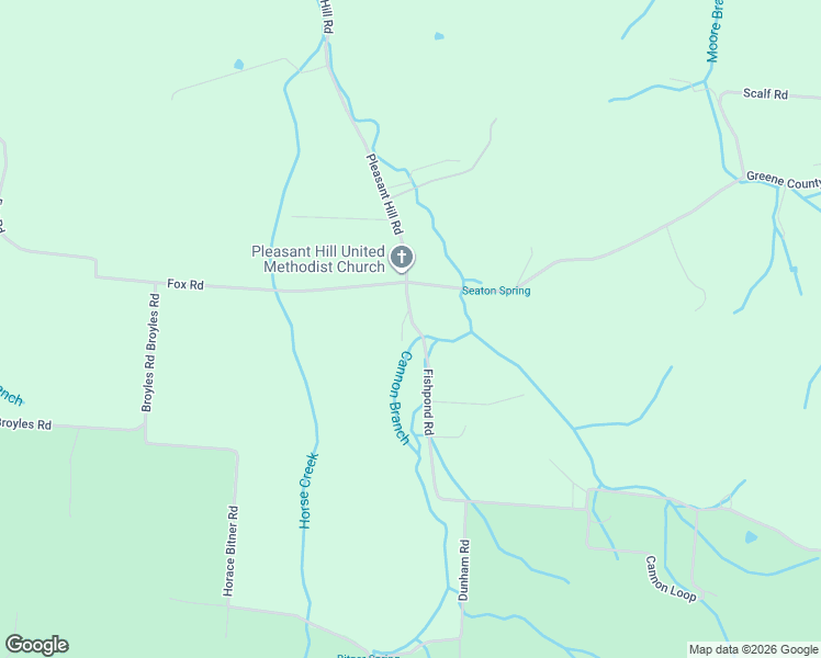 map of restaurants, bars, coffee shops, grocery stores, and more near 150 Fishpond Road in Chuckey
