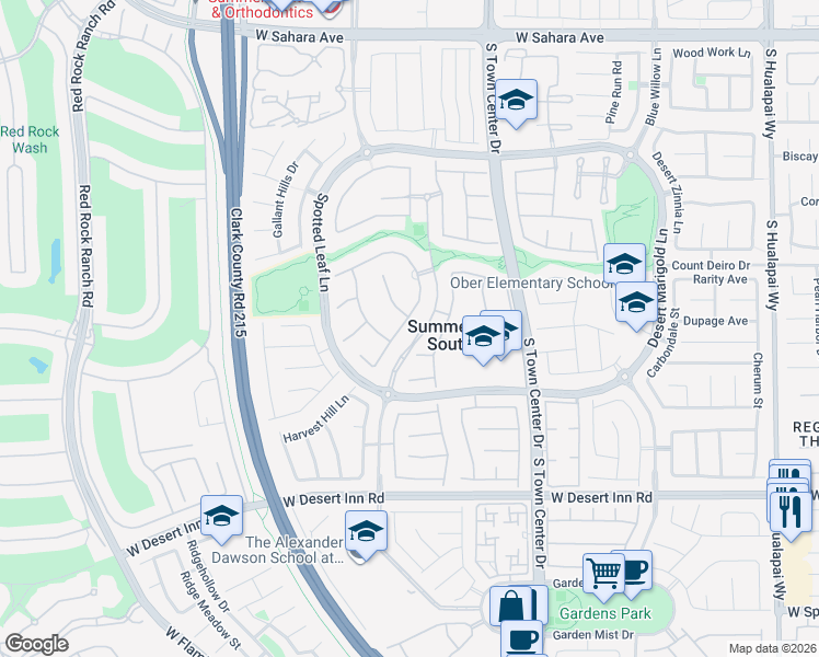 map of restaurants, bars, coffee shops, grocery stores, and more near 3041 Hammerwood Drive in Las Vegas