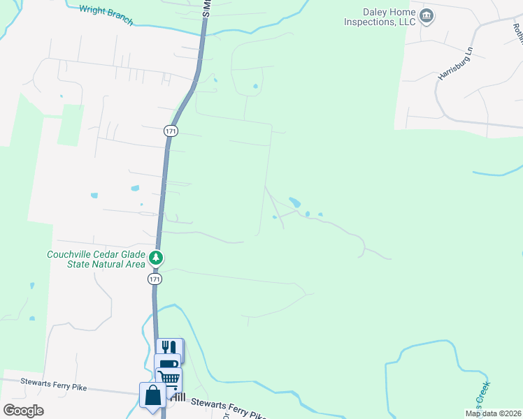map of restaurants, bars, coffee shops, grocery stores, and more near 585-653 Burnett Road in Mount Juliet