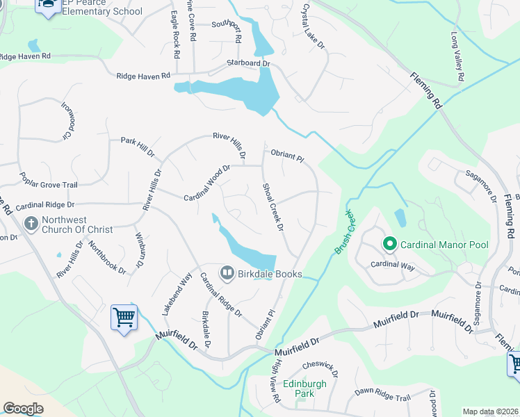 map of restaurants, bars, coffee shops, grocery stores, and more near 4219 Shoal Creek Drive in Greensboro