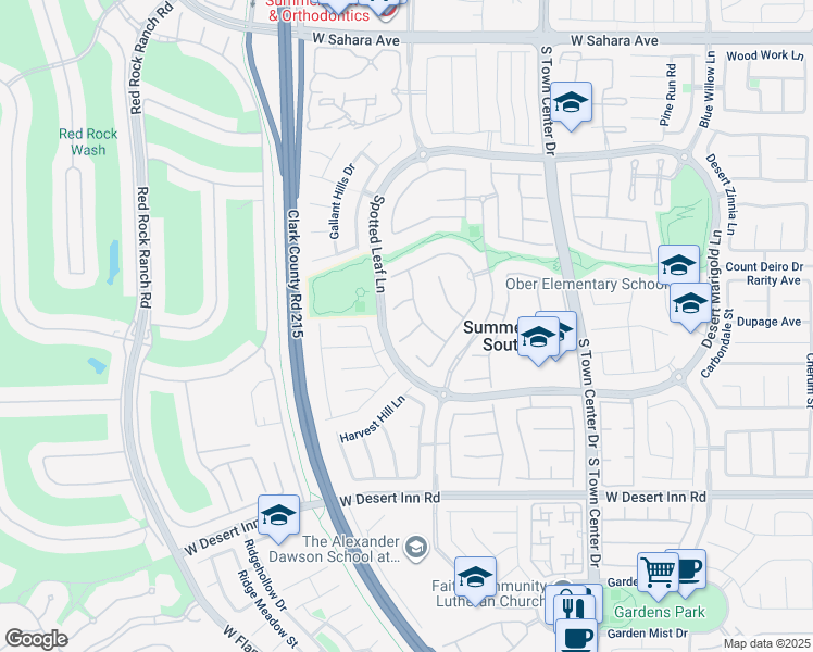 map of restaurants, bars, coffee shops, grocery stores, and more near 10982 Tranquil Waters Court in Las Vegas