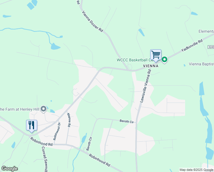 map of restaurants, bars, coffee shops, grocery stores, and more near 7531 Pine Trails Road in Lewisville