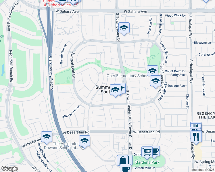 map of restaurants, bars, coffee shops, grocery stores, and more near 3010 Hammerwood Drive in Las Vegas