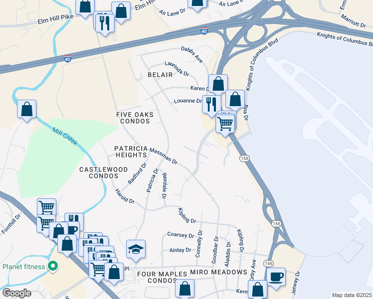 map of restaurants, bars, coffee shops, grocery stores, and more near 100 Southwood Park Place in Nashville