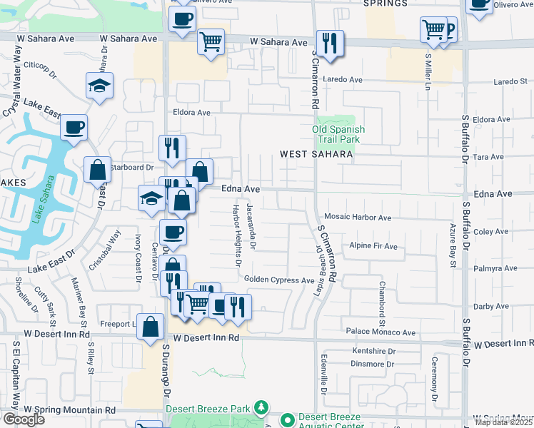 map of restaurants, bars, coffee shops, grocery stores, and more near 8337 Ruby Heights Avenue in Las Vegas