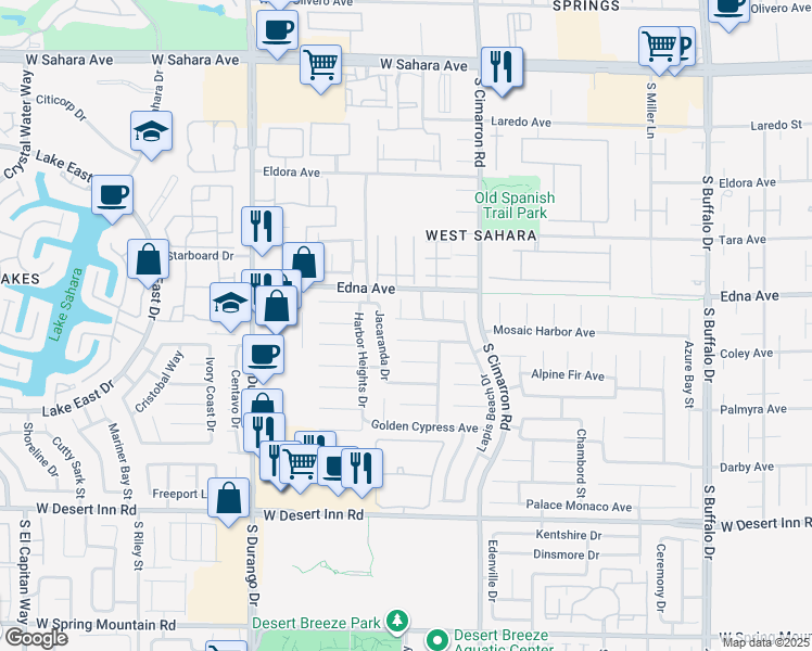 map of restaurants, bars, coffee shops, grocery stores, and more near 8337 Ruby Heights Avenue in Las Vegas