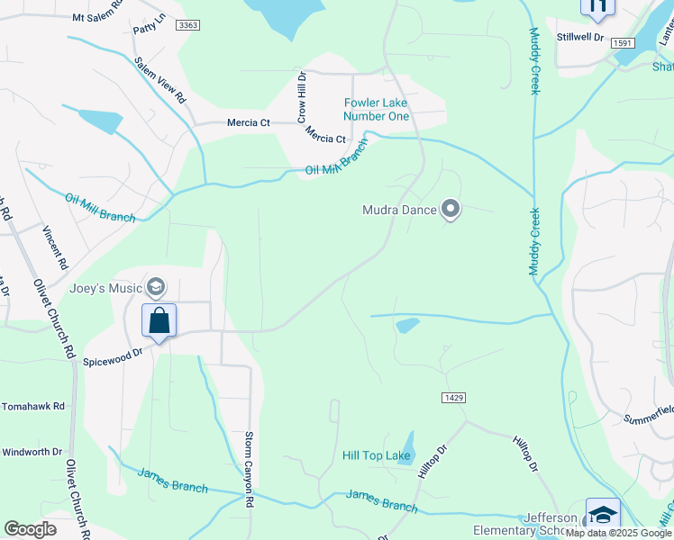 map of restaurants, bars, coffee shops, grocery stores, and more near 2480 Spicewood Drive in Winston-Salem