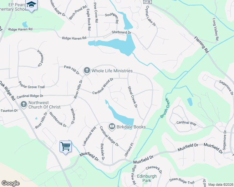 map of restaurants, bars, coffee shops, grocery stores, and more near 3502 Mill Spring Place in Greensboro