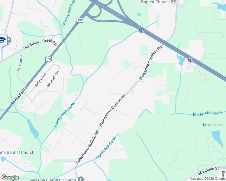 map of restaurants, bars, coffee shops, grocery stores, and more near 3958 Idol Farm Road in Winston-Salem