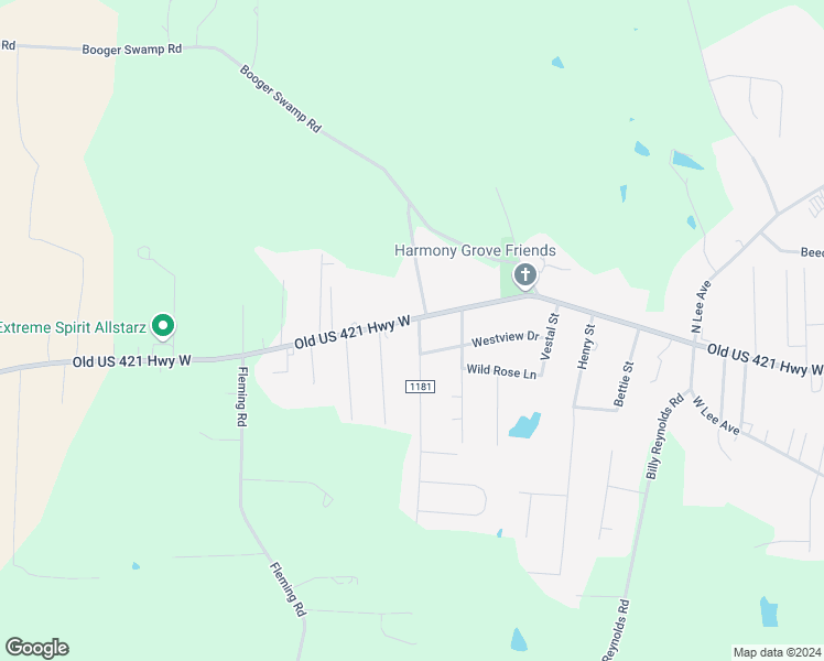 map of restaurants, bars, coffee shops, grocery stores, and more near 1605 West Main Street in Yadkinville