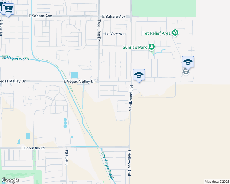 map of restaurants, bars, coffee shops, grocery stores, and more near 6459 Burns Allen Avenue in Las Vegas