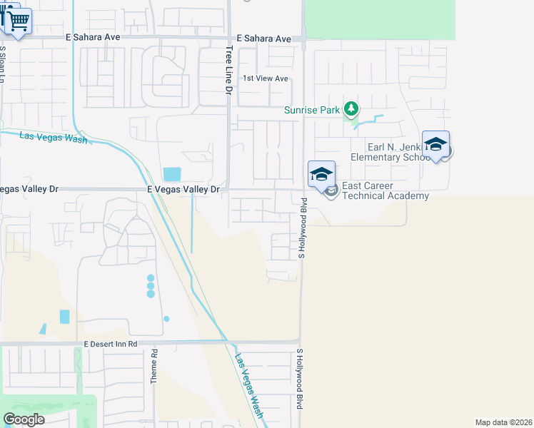 map of restaurants, bars, coffee shops, grocery stores, and more near 6495 Clara Bow Avenue in Las Vegas