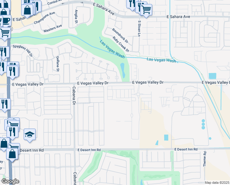 map of restaurants, bars, coffee shops, grocery stores, and more near 2953 Plum Torte Street in Las Vegas
