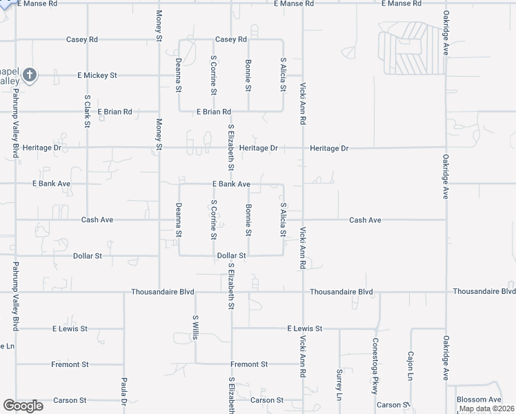 map of restaurants, bars, coffee shops, grocery stores, and more near 5701 Bonnie Street in Pahrump