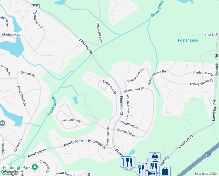 map of restaurants, bars, coffee shops, grocery stores, and more near 3749 Sagamore Drive in Greensboro