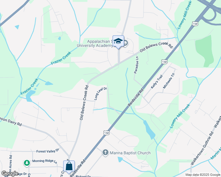 map of restaurants, bars, coffee shops, grocery stores, and more near 4691 Palace Avenue in Winston-Salem