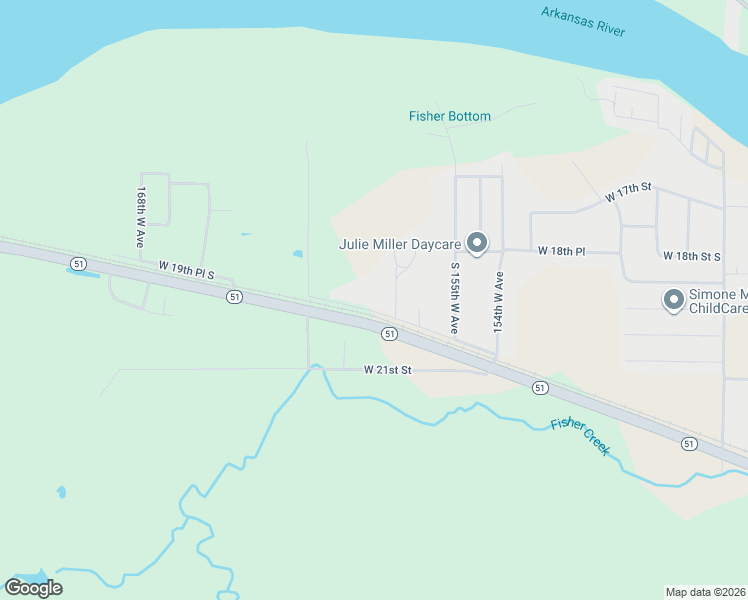 map of restaurants, bars, coffee shops, grocery stores, and more near 15815 West 19th Place in Sand Springs