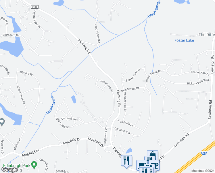 map of restaurants, bars, coffee shops, grocery stores, and more near 3749 Sagamore Drive in Greensboro