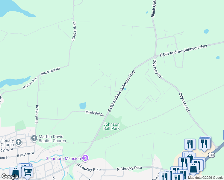 map of restaurants, bars, coffee shops, grocery stores, and more near 1016 Battle Ridge in Jefferson City
