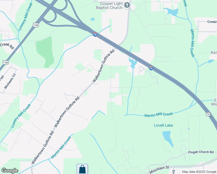 map of restaurants, bars, coffee shops, grocery stores, and more near 768 Conestoga Trail in Winston-Salem